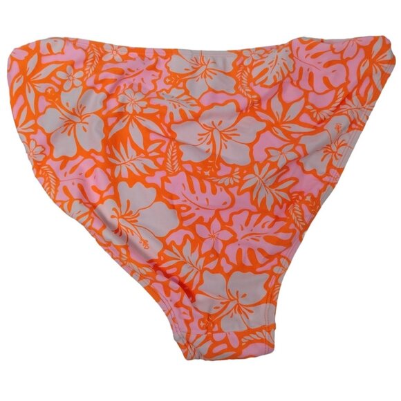 No Boundaries Junior Girls XL Orange Knotted High Leg High Waist Bikini Bottom - Picture 8 of 8